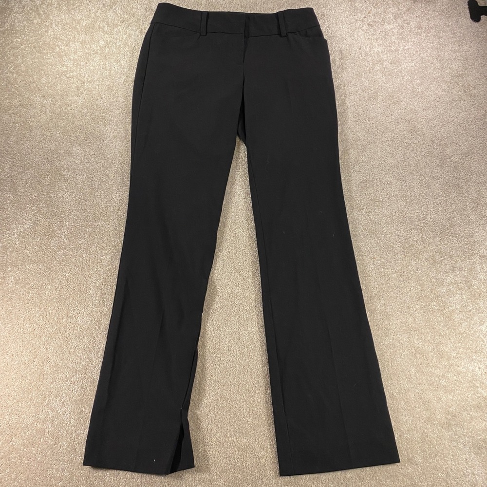 New York & Company Dress Pants Womens 4 Black 7th Avenue Straight Leg Suiting